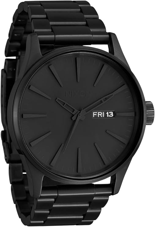 NIXON Sentry SS A356 - 100m Water Resistant Men's Analog Classic Watch (42mm Watch Face, 23mm-20mm Stainless Steel Band)