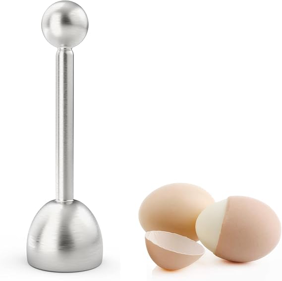 Egg Opener Tool,Stainless Steel Peeler Cracker Topper Egg Separator Tool Eggs Opener Shell Remover Slicer Cutter Shell Cracker Separator Remover Eggs Cutter for Eggshell Removal