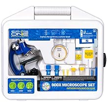 Explore Scientific Beginner Microscope for Kids - 100X, 400X & 900X Magnification, Compact Size & Sturdy Build - Perfect for at Home and School.  with Hard-Shell Case