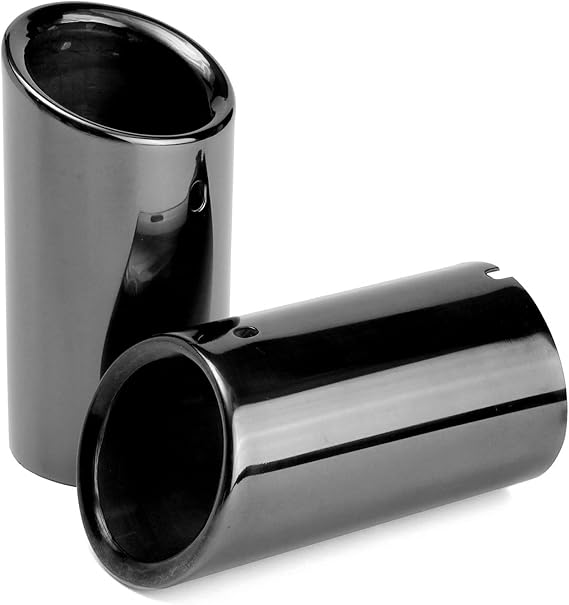 Dsycar Stainless Steel Exhaust Tip Pair, Compatible with Audi Q5/A4/A4L/A3, Compatible with VW CC 2012-2015/ Passat 1.8T 2.0T 2011-2015 / Tiguan 2011-2015 (Black)