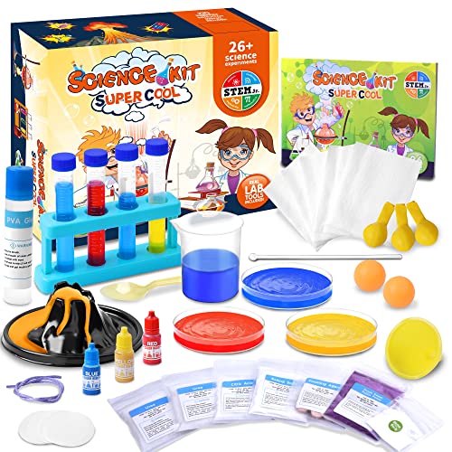 Science Kit for Kids, 26 Science Lab Experiments, DIY STEM Educational Learning Scientific Tools, Best Birthday for Kids Aged 3 4 5 6 7 8 9 10 Years Old Boys Girls 26