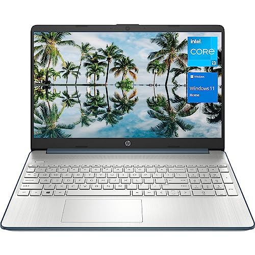 HP 15 Laptop, 15.6 HD Display, Intel Core i3-1115G4 Processor, 8GB RAM, 512GB SSD, Wi-Fi, SD Card Reader, HDMI, Webcam, Windows 11 Home, Spruce Blue