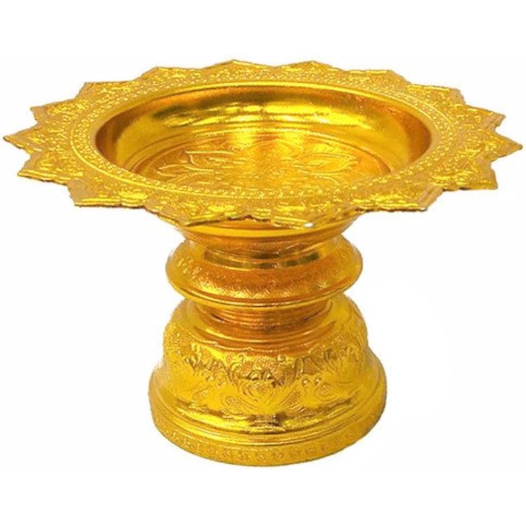 GIVEORBUY SellerGiveOrBuy 6 Tray Thai Buddhism Style Worship Offering Pedestal to Buddha Altar Amulet Made from Thailand