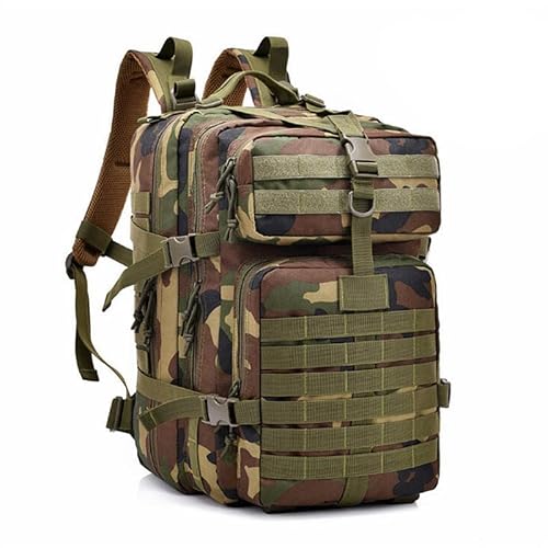 YABOO Tactical Combat Camouflage Bag Outdoor Sports Pack Hiking Rucksack Knapsack 45L Molle Backpack