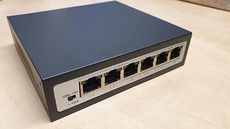 4 Port PoE+ Switch with 2 Ethernet Uplink and Extend Function 60W 802.3at/802.3af