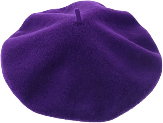 Men's Unisex Adults Solid Color Wool Artist French Beret Hat