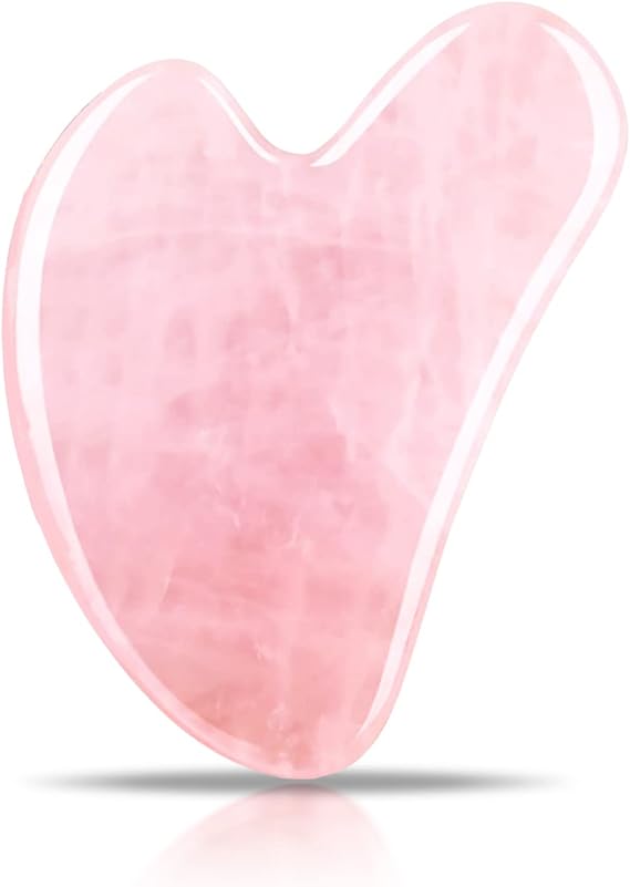 Gua Sha Facial Tool Rose Quartz Gua Shiroul Face & Eyes Guasha Stone Relieves Swelling & Chin Sculpting Face Stone Gua Sha Tool Skin Care Woman GuaSha Stone Tool Pink