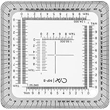 Pocket Grid Accurate Easy to Read Protractor Professional 1/24,000 Maptool for Poltting Utm, USNG, Mgrs Coordinates Outdoor Land Navigation