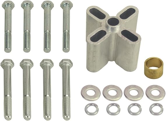Derale 31515 Aluminum Belt Fan Spacer, 1 1/2", Female 5/8-3/4 Pilot, Silver