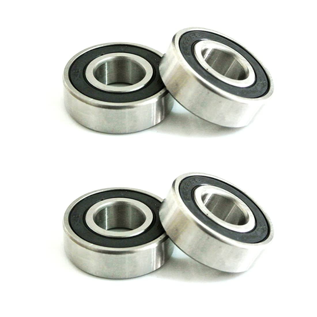 4pcs Bearings Front and Rear Wheel Bearing Set Fit for Coleman Powersports CT200U CT200U-EX Trail 200cc Baja MB165 MB200 Mini Bikes GB276-89 6202Z