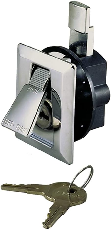 Perko 0921DP0CHR Flush Lock & Latch with 2 Keys, Chrome