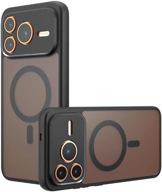 Compatible with Honor Power 2 Case Cover,Compatible with MagSafe,Compatible with Honor Power2 5G SER-AN00 Built-in Magnetic Anti-Shock Cell Phone Case Black