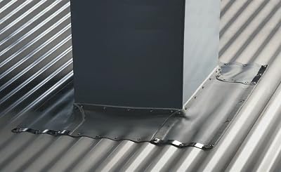 DEKSTRIP Flexible Pipe Flashing:DS10-235 9 x 32 Feet Roll Flash Gray EPDM Flexible Pipe Flash Dekstripone-Size-fits-All Roof Jack Pipe Boot onsite Adjustable,attaches Easily with roof Screws
