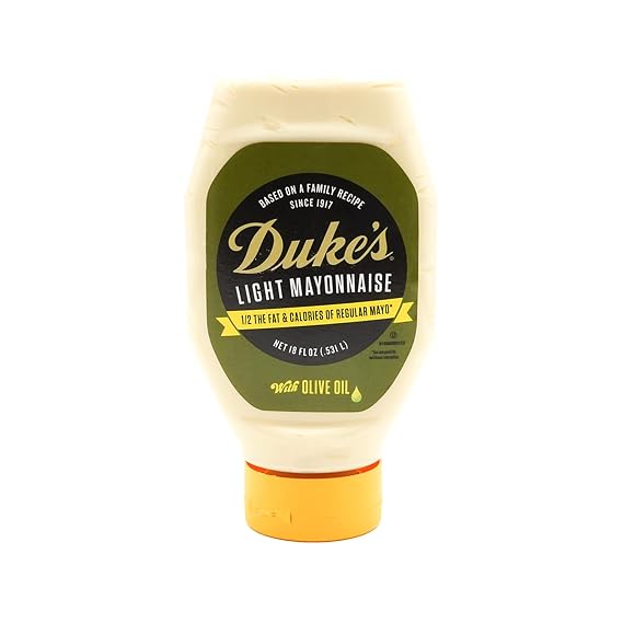 Dukes Light Mayonnaise with Olive Oil Blend - Smooth & Creamy, 18 Ounce (Pack of 1)