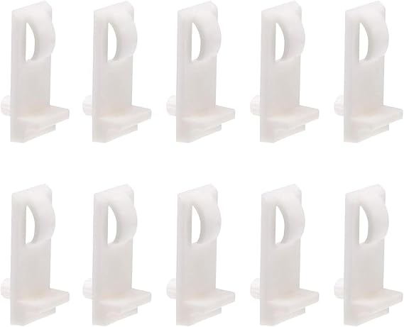 20 Pcs 5.3mm Plastic Shelf Support Pegs for Cabinet Furniture | 20 pack white plastic shelf support pegs 5.3mm, cabinet shelf clips for 18mm board kitchen bookcase furniture installation