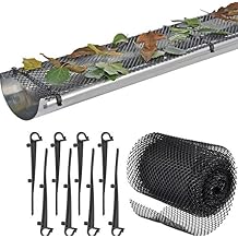 Gutter Guards with 15 clip Hooks For Easy Installation. 6.5in Wide By 18ft Long. Plastic High Resistance.