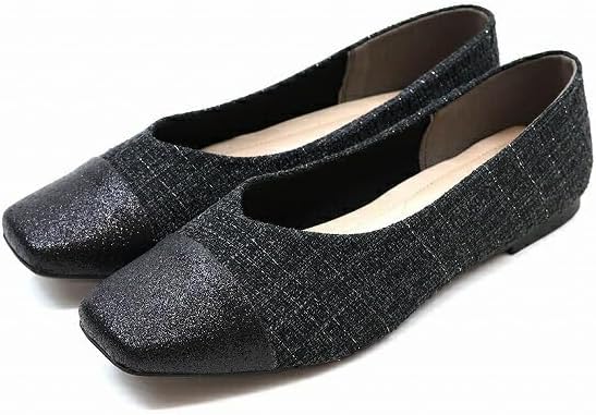 Vivian Pumps Flat Shoes Square Toe Bicolor V1549AL
