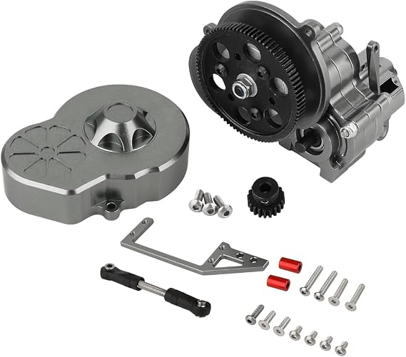 Metal Complete Transmission Cutoff Gearbox with Dig Gear for 1:10 Axial SCX10 AX10 Wraith RC Crawler Car Upgrade Part
