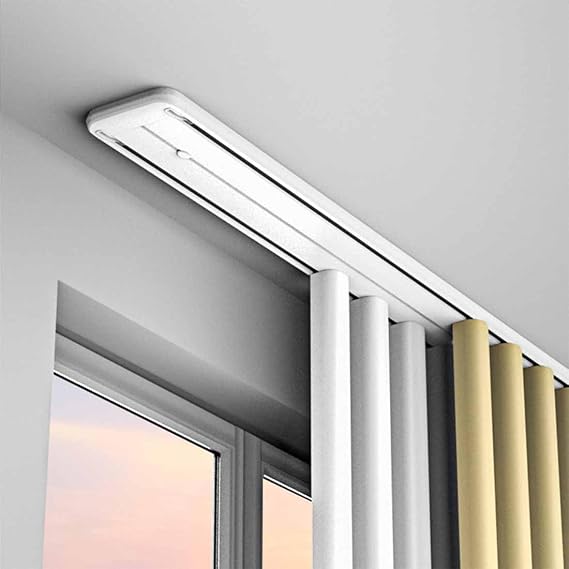Double Track Curtain Rail Ceiling Mounted,Sliding Rails for Curtain