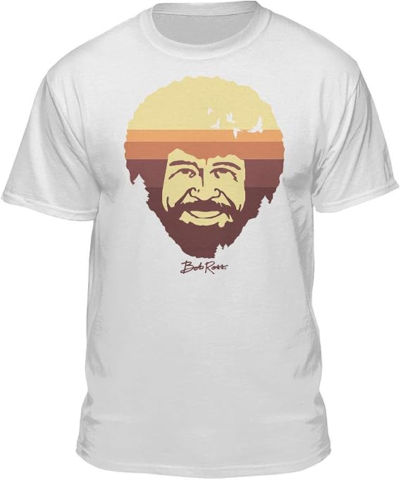 Teelocity Bob Ross Sunset Fill Graphic T-Shirt