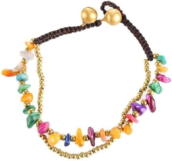 lachineuse Tibetan Bracelet Double Row Satin Pouch Provided