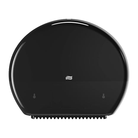 Tork 554008 Dispenser for Jumbo Toilet Paper T1 / Tork Toilet Paper Dispenser with Extra High Capacity in Black