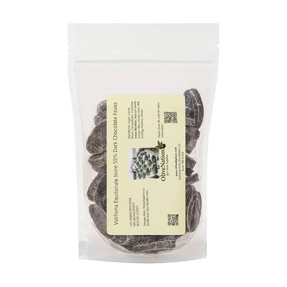 Valrhona Equatoriale 4661 55% Dark Semi Sweet Chocolate Callets from OliveNation for Baking & Enrobing - 3 lbs