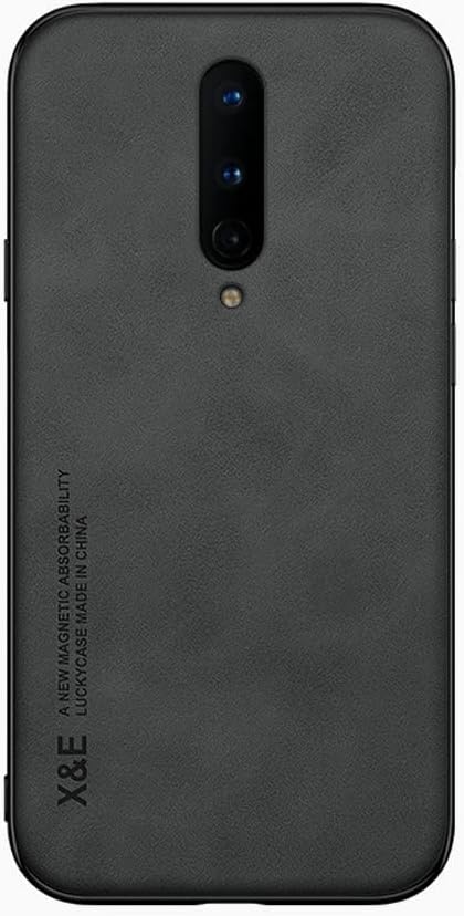 Kepuch Silklike Case for Oneplus 8 - Cover Bumper Built-in Metal Plate for Oneplus 8 - Black