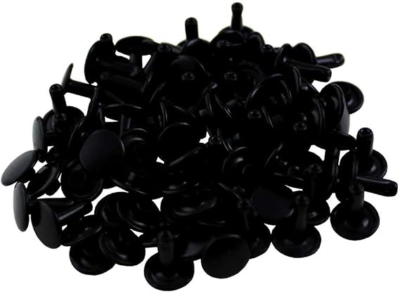 Extra Long Double Cap Rivets (100pk, Black)