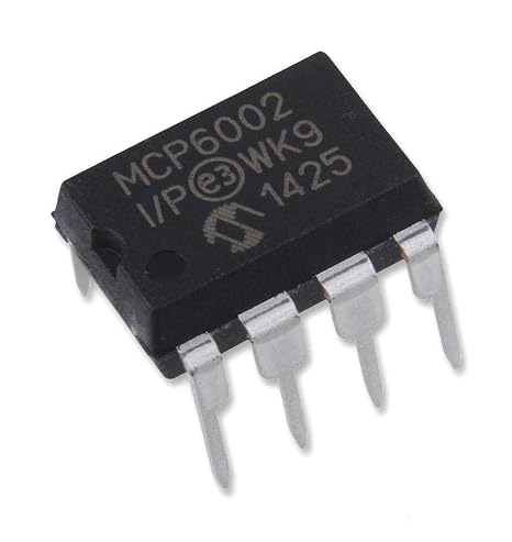 MICROCHIP Juried Engineering MCP6002-I/P MCP6002 Dual 1 MHz Operational Amplifier DIP-8 (Pack of 1)