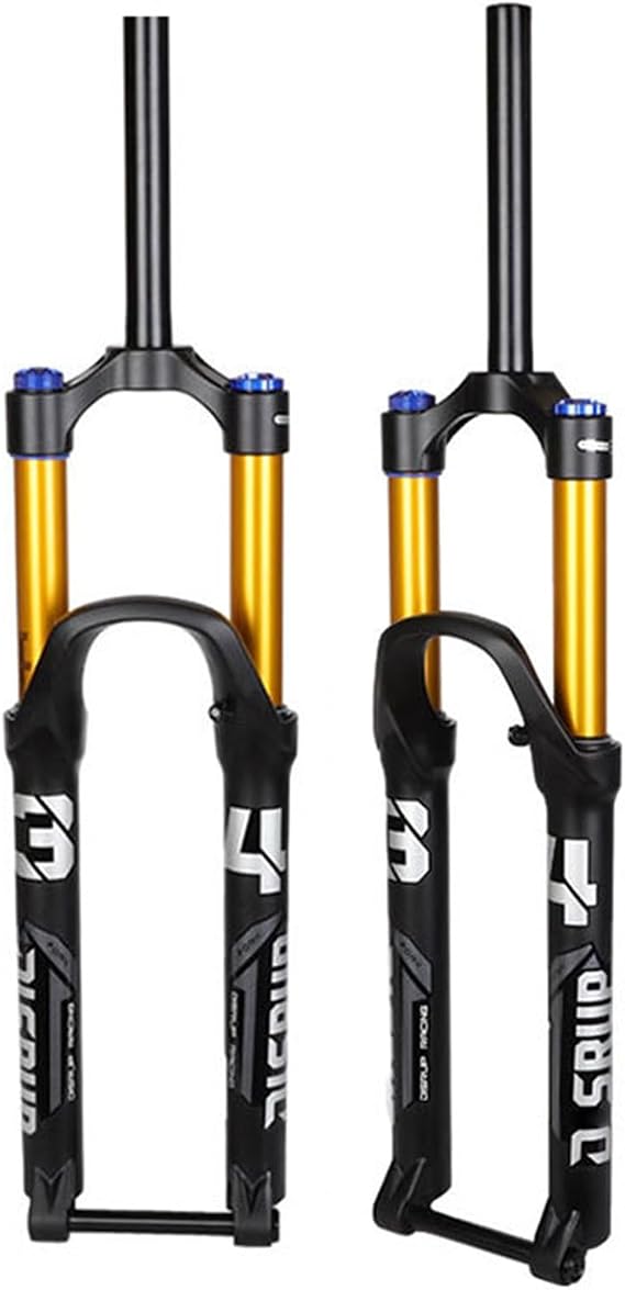 MTB Air Suspension Fork 26/27.5/29in Travel 140mm 1-1/8" Straight/Tapered Mountain Bike Fork Rebound Adjust Boost Thru Axle 15x110mm Manual Lockout