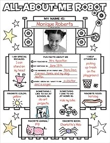 Graphic Organizer Posters: All about Me Robot Product Bundle Organizer, June 1, 2007