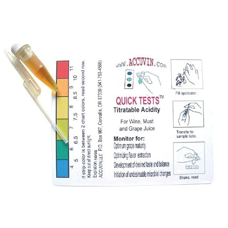 Titratable Acidity Test Kit, 10 Tests, for Wine Analysis