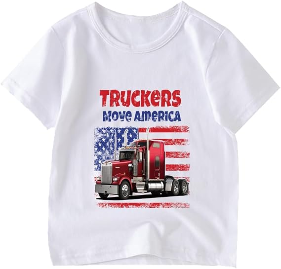 Boys 4th of July Shirt Girls American Flag Tees Toddler Kids USA Flag Independence Day Patriotic Kids Short Sleeve T-Shirt