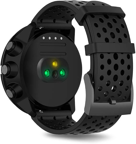 Watch Strap Compatible for Suunto 7, 24MM Silicone Quick Release Band Replacement Air-Hole Watchband Compatible with Suunto 9/9 Baro/Spartan Sport Wrist HR /D5 /Traverse