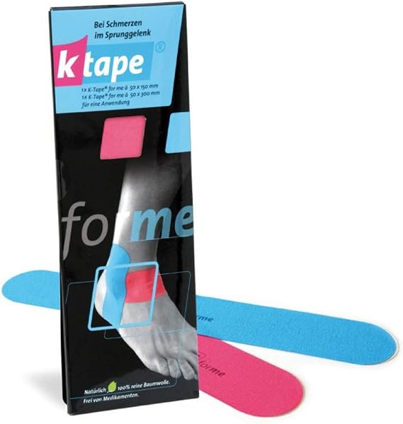 K-Tape for me Ankle, Precut Kinesiology Tape: cotton and long lasting Physiobond adhesive