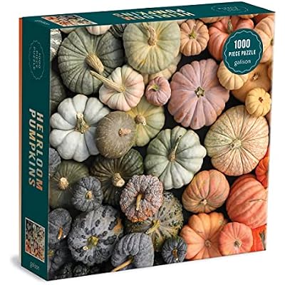Galison Heirloom Pumpkins Puzzle, 1000 Pieces, 27 x 20 Difficult Jigsaw Puzzle Featuring Stunning and Colorful Artwork Thick, Sturdy Pieces, Challenging Family Activity