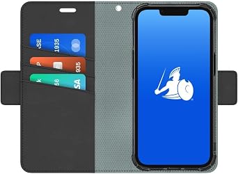DefenderShield EMF Protection & 5G Anti Radiation iPhone 11 Pro Max Case - RFID Blocking EMF Shield Detachable Wallet Case Black