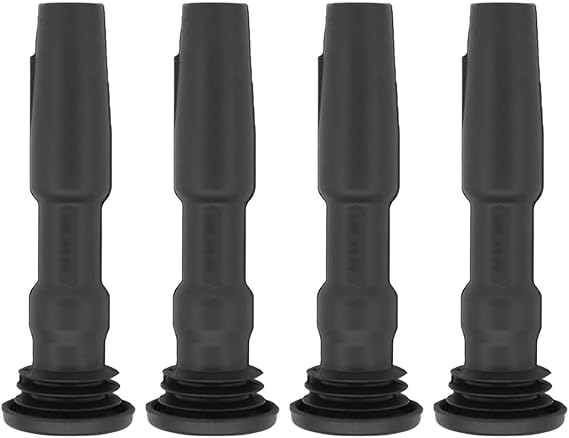 4Pcs Ignition Coil Rubber Boot Socket, Car Ignition Coil Module 04E905199A for Rapid Ibiza Leon Mii 1.0 1.2 1.4 1.6