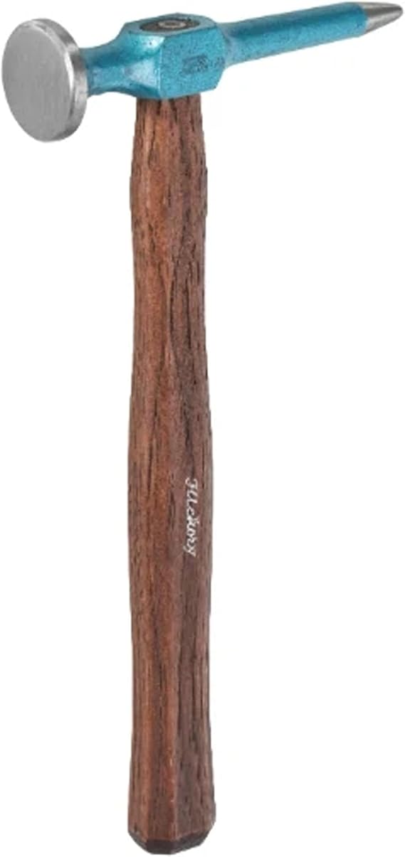 Picard Auto Body Pick Hammer, 40mm, 15.5 Oz Round Face, Hickory Handle, Professional Dent Repair & Metal Shaping Hammer for Panel, Fender & Automotive Restoration - 02522892