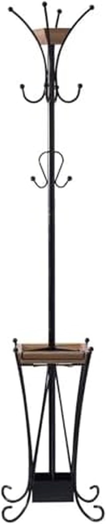 Artesa Coat Rack With Umbrella Stand And Removable Tray, Black - 5215210