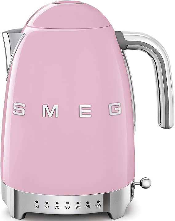 Jug Kettle, LED Display, 7 Temperature Settings, Acoustic Alarm, 3KW, 1.7L, Pink