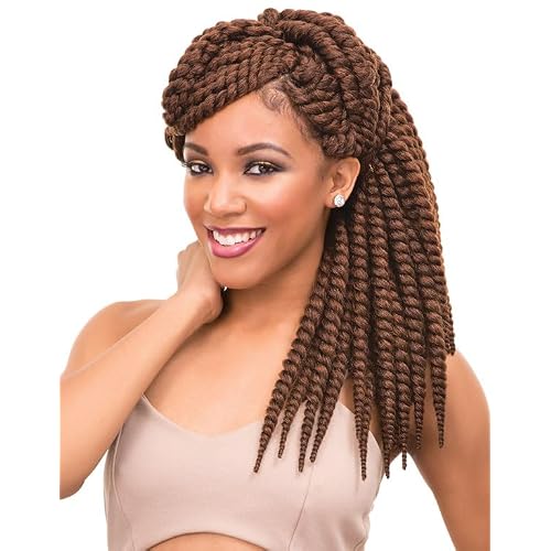 Janet Collection Synthetic Hair Crochet Braids 2X Slim Mambo Twist Braid 14 D.PURPLE