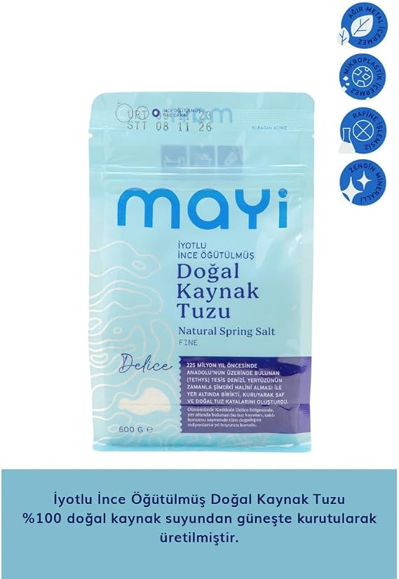 Mayi Tuz Öğütülmüş Sofra Tuzu 600 gr