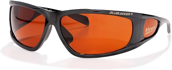 BluBlocker Viper Sunglasses, 100% UV & Blue Light Protection. Rubberized grip. Comfortable