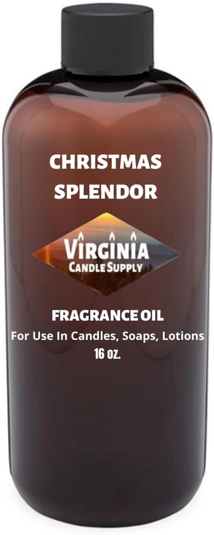 Christmas Splendor Fragrance Oil (16 oz Bottle) for Candle Making, Soap Making, Tart Making, Room Sprays, Lotions, Car Fresheners, Slime, Bath Bombs, Warmers...