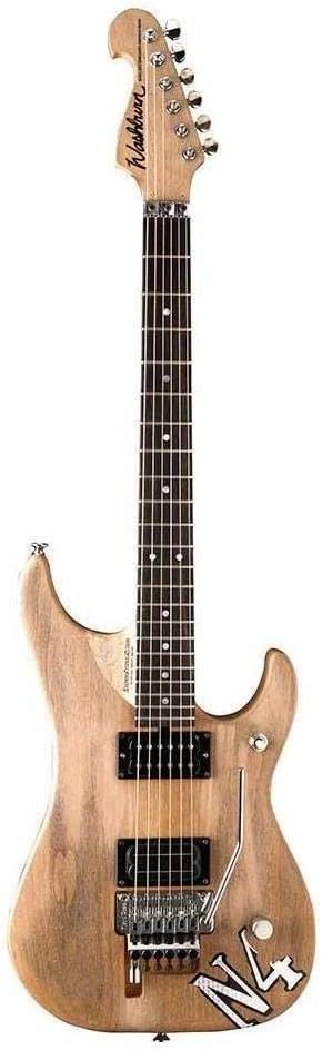 Washburn USA Custom Shop 6 String Solid Body Electric Guitar, Right, Distressed Matte (N4AUTHENTIC-D)