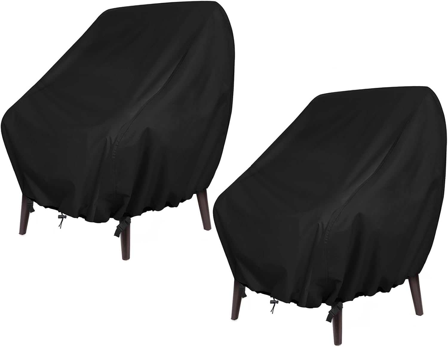 GARPROVM Garden Chair Covers, 2PCS Waterproof Heavy-duty 420D Oxford Fabric, Patio Stacking Chair Cover, Outdoor Patio Furniture Seat Cover, 89 x 97 x 74cm 89 x 97 x 74cm