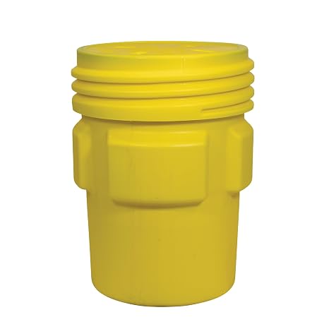 Eagle Plastic Drum, 95 Gallon Drum, DOT Compliant, Made in USA, Yellow