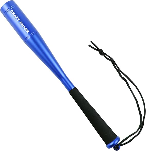 Fishing Priest, Fishing Bat, Aluminum Alloy Fish Knock Tool with Foam Handle and Lanyard, 25cm